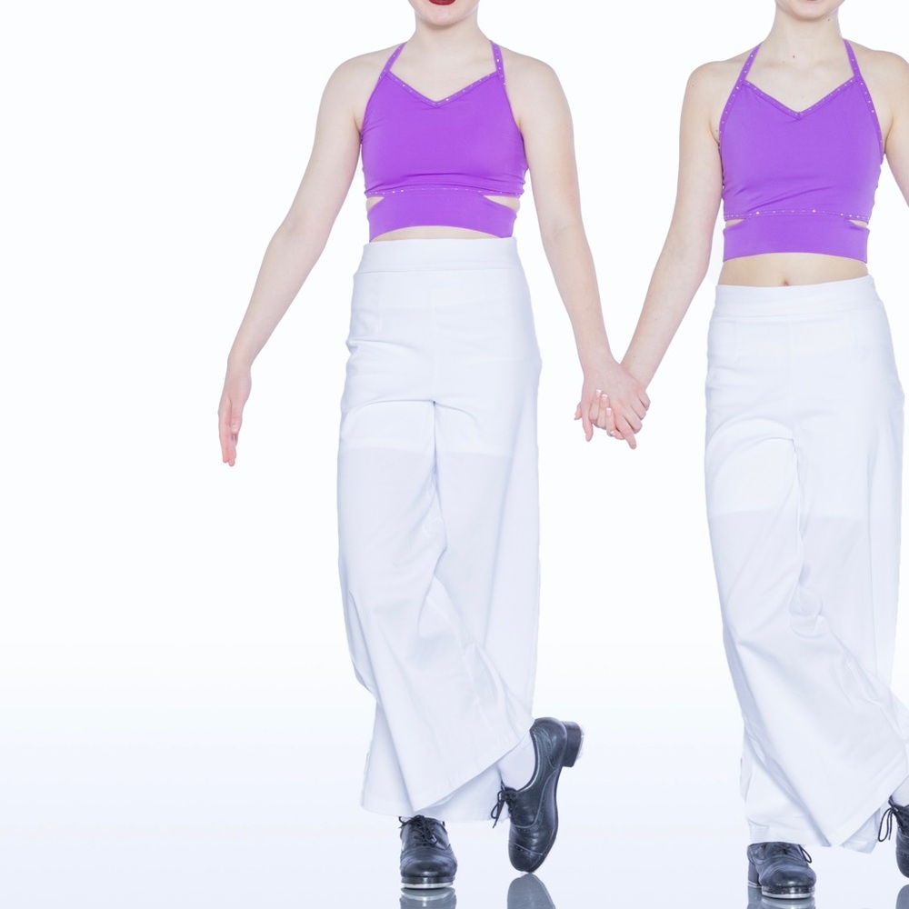 Weissman Purple Top & White Pants Dance Costume